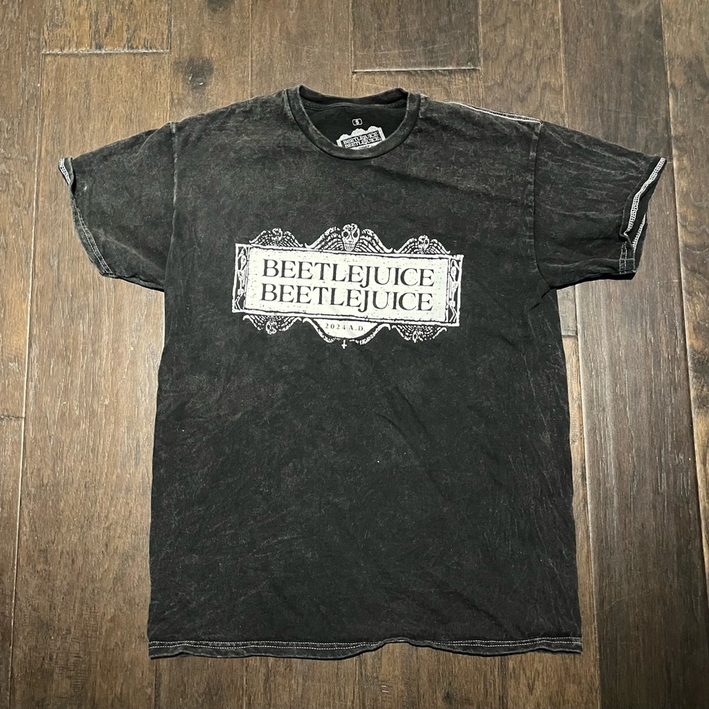 Beetlejuice Black Graphic T-Shirt Movie Tim Burton Halloween